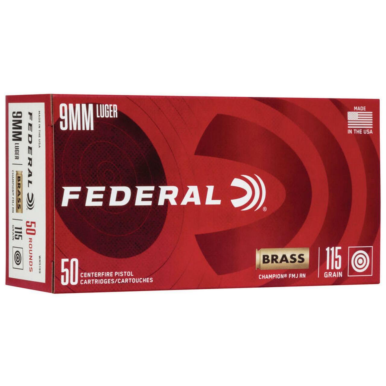 Federal Champion 9mm Luger 115grains 500 Rounds