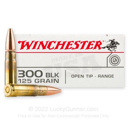 Winchester USA - 300 AAC Blackout - 125 Grain Open Tip - 500 Rounds