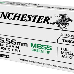 Winchester USA 5.56x45mm NATO 62 grain Green Tip (M855) 500 Rounds
