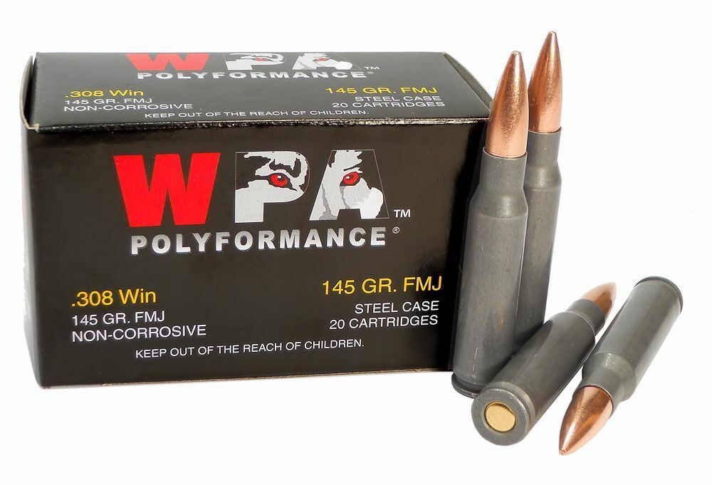 Wolf WPA Polyformance - 308 - 145 Grain FMJ - 500 Rounds