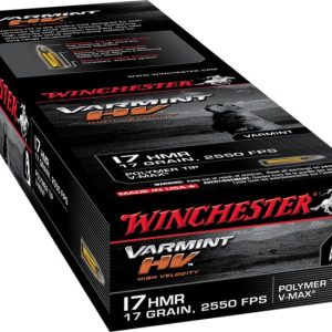 Winchester VARMINT HV .17 Hornady Magnum Rimfire 17 grain Polymer Tip V-Max Rimfire Ammunition S17HMR1