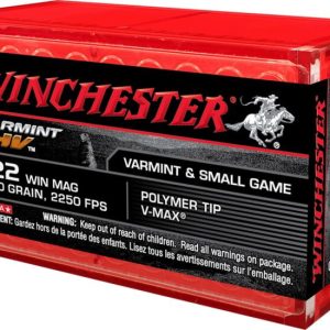 Winchester VARMINT HV .22 Winchester Magnum Rimfire 30 grain Polymer Tip Rimfire Ammunition S22M2PT