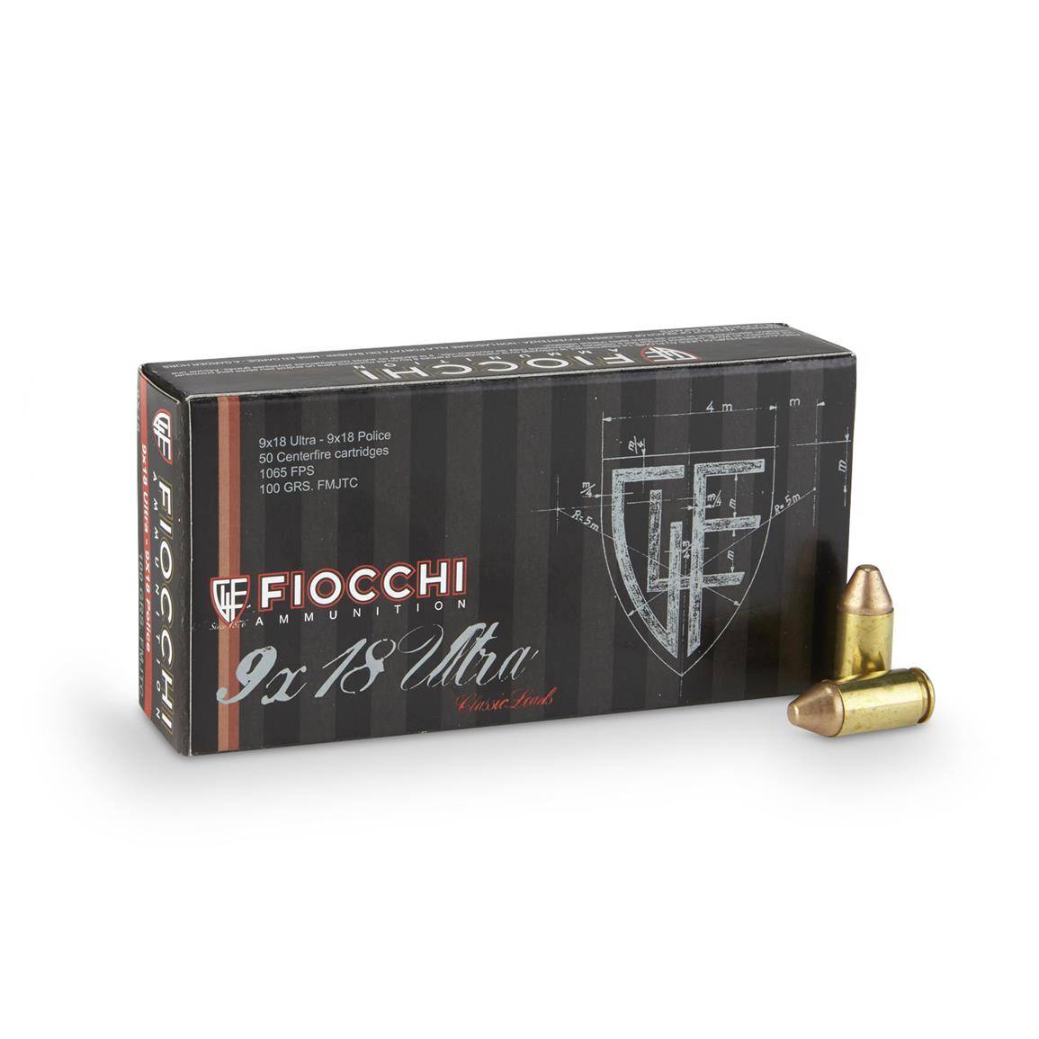 fiocchi specialty 9x18mm ultra (police) 100 grain