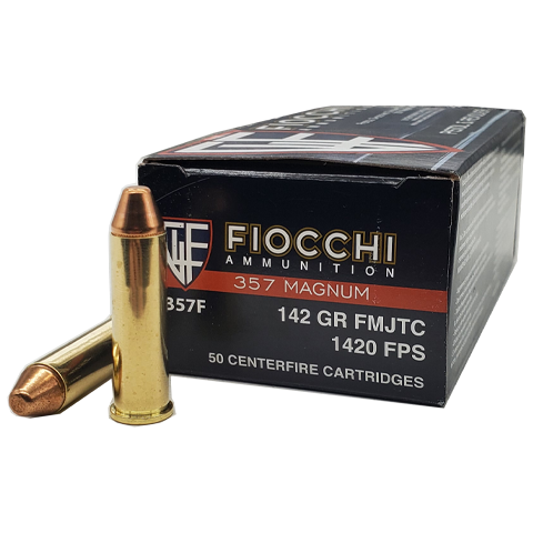 Fiocchi - 357 Mag - 142 Grain FMJTC - 500 Rounds