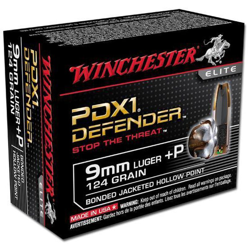 Winchester Defender 9mm +P Luger 124 Grain 500 Rounds
